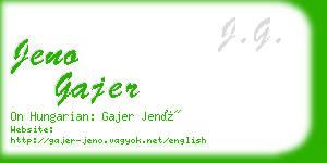 jeno gajer business card